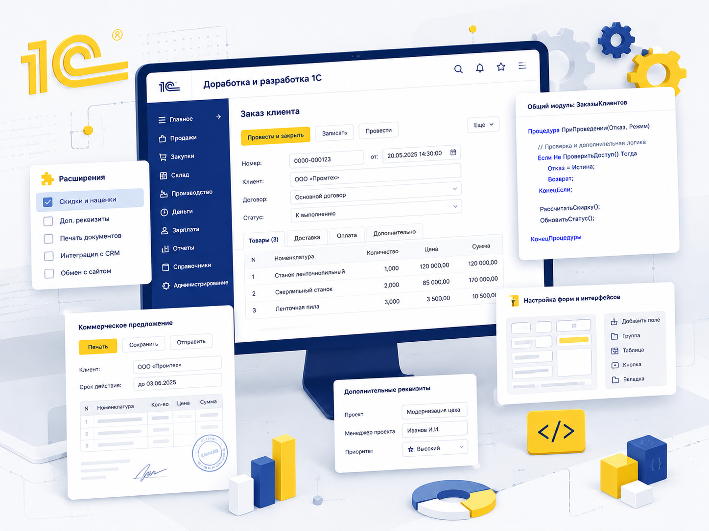Доработка 1С в фирменном стиле Проф-ИТ